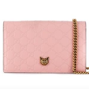 NEW Gucci Pink Signature shoulder bag